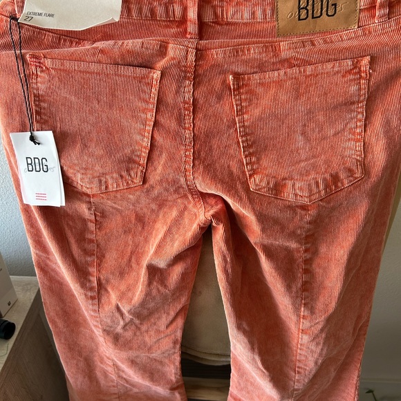 UO BDG Burnt Orange Corduroy Flare Pants - Picture 3 of 5